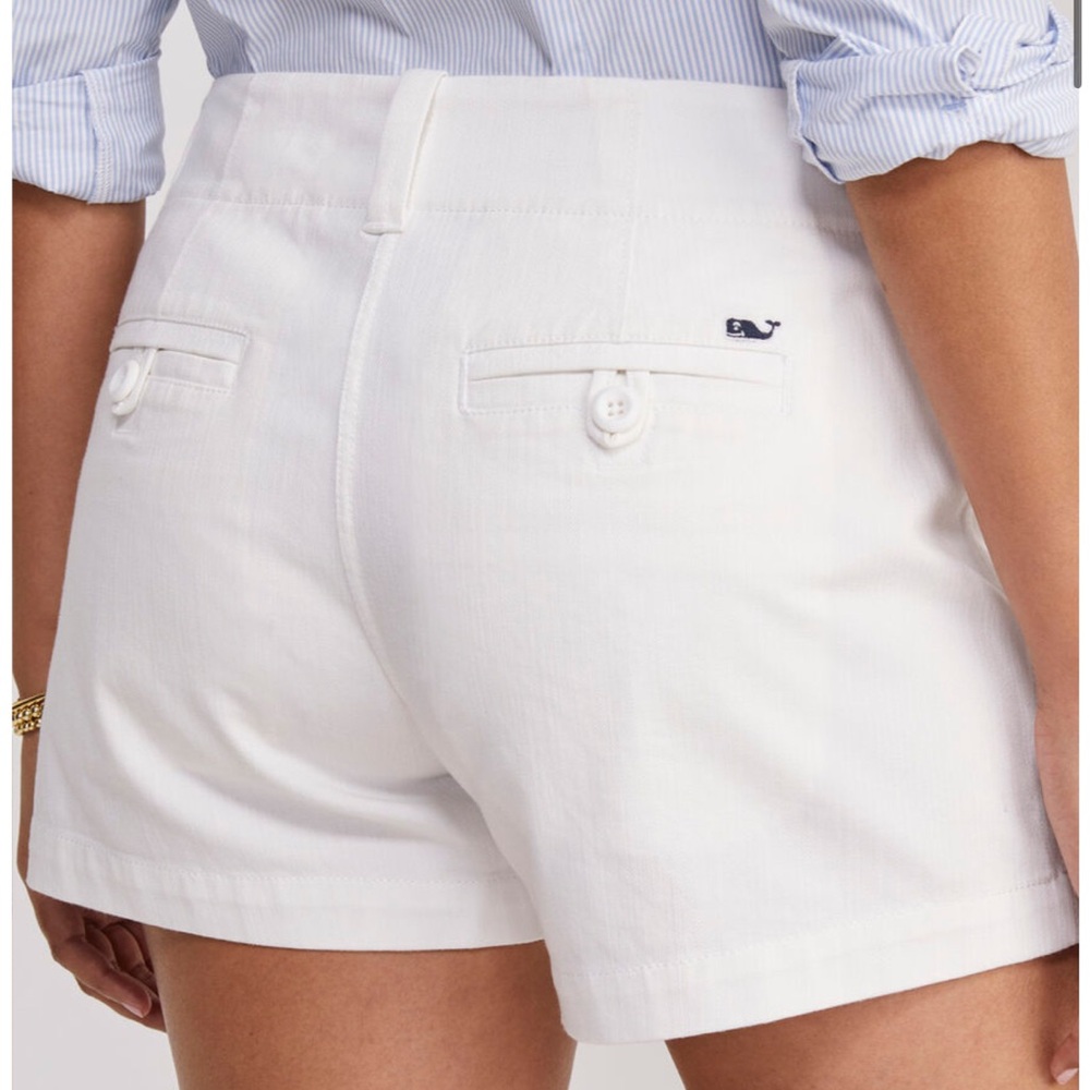 Vineyard Vines 3 1/2 Inch Herringbone Every Day Shorts White Cap Size 2